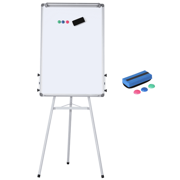 Portable Tripod Presentation x 24" Whiteboard Flipchart Easel, White - Walmart.com