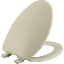 Bemis 7300SLEC 006 Elongated Plastic Toilet Seat in Bone with EasyClean and WhisperClose Hinge