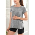 thumbnail image 5 of PARNIXS Women's Short Sleeve Split Side Pregnancy T-Shirts Maternity Clothes, X-Large, 5 of 8
