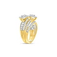 thumbnail image 3 of FB Jewels 14kt Yellow Gold Round Diamond 2-Stone Bridal Wedding Ring Band Set 1-3/4 Cttw, 3 of 4