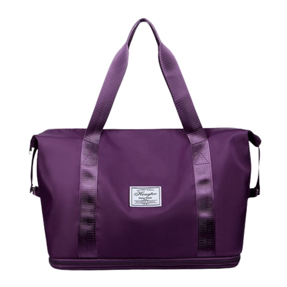 Tuphregyow Large Capacity Women's Travel Duffel Bag - Lightweight and Stylish Gym Tote Bag for Work and Overnight Stay Purple