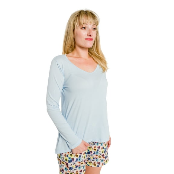 V Neck Loose Fit Long Sleeve Top