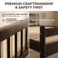 thumbnail image 4 of Leumius Traditional Style King Size Bed with Headboard and Footboard, Pinewood Bed with Strengthened Bed Frame for Teens Adults Brown, 4 of 9