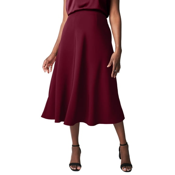 Jessica London Women's Plus Size Bi-Stretch Swing Skirt