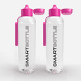 thumbnail image 1 of Smartbottle Sports Large Reusable Water Bottle, Hot Pink, 1000ml / 1L, 2-Pack, 1 of 9