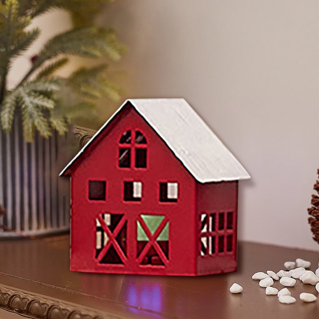 Hbdhejl Creative Desktop Christmas Snow House Candle Not Included Christmas Decoration For Christmas Eve