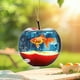 thumbnail image 5 of Listado De Acrílico Adorno colgante plano 2D con forma de pecera de peces dorados, ideal como recuerdo o para decorar bolsos o llaveros. Color rojo. 1 unidad. Rkxzt, 5 of 6