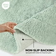 thumbnail image 4 of Cotton Solid 2-Piece Sage Highly Absorbent Non-Slip Oval Bath Rug Set by Superior, 4 of 11