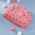 thumbnail image 3 of Franhais Adults Kids Winter Knitted Hat, Solid Color Brain Shaped Knit Beanie for Women, Men, Girls, Boys, Unique Halloween Gift, 3 of 7