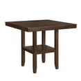 thumbnail image 6 of Benjara Kalen 5pc Counter Table and Dining Chairs Set, Brown Wood, Beige, 6 of 6