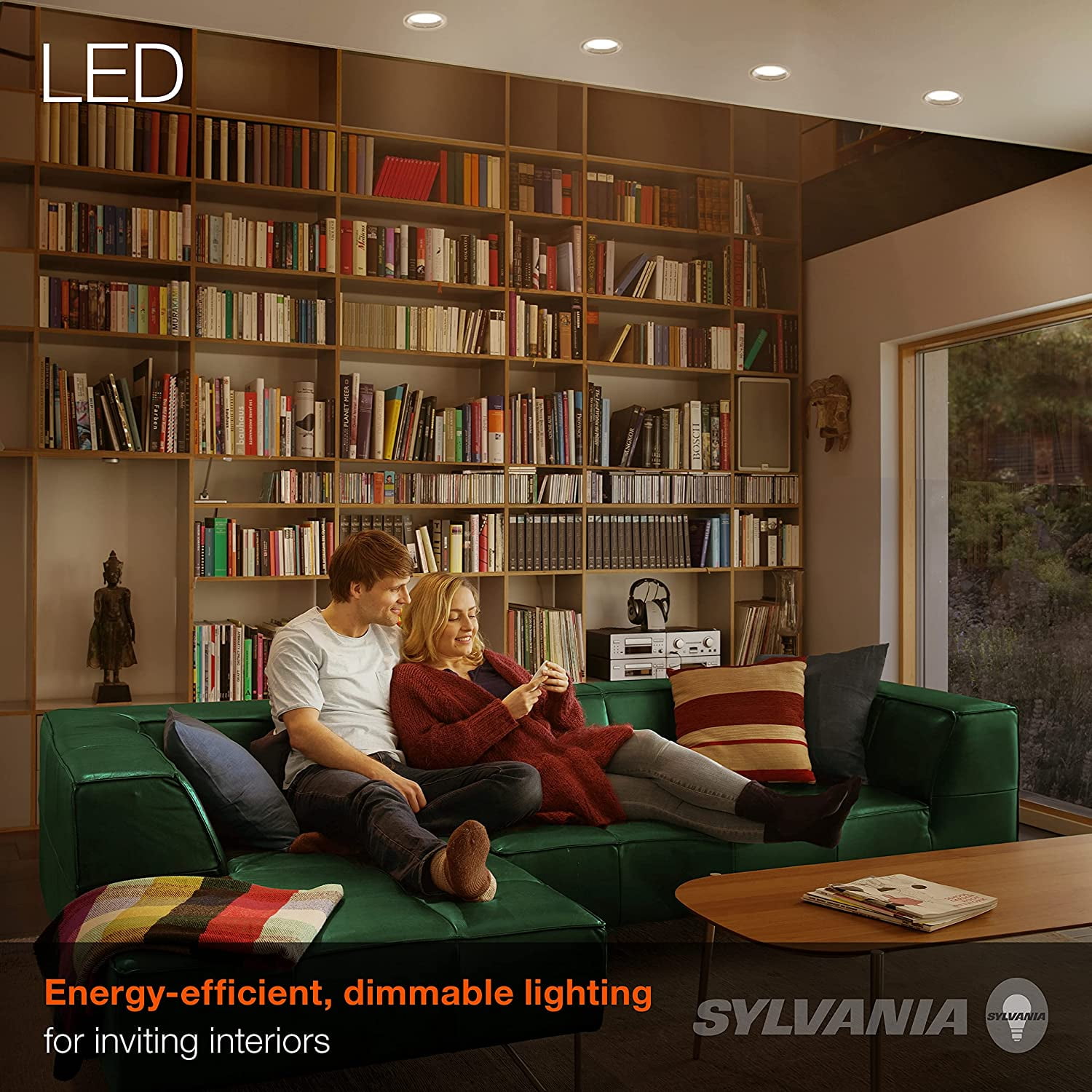Sylvania 65W BR30 LED Light Bulb, Soft White, Dimmable, 12-Pack