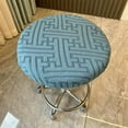 thumbnail image 5 of Round Stool Cover, Swivel Chair Cover, Stretchable Round Bar Beauty Salon Seat Cushion Protector, Washable Polyester Elastic Chair Cover for Bedroom Bar Dining Room, 5 of 7
