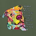 thumbnail image 2 of Colorful Pitbul | People Will Know How Large Your Soul | Dean Russo Art Animal Lover Men's T-Shirt, Military Green, 5X-Large, 2 of 6