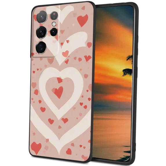 Compatible with Samsung Galaxy S22 Ultra Phone Case, Love-Heart Case Men Women, Flexible Silicone Shockproof Case for Samsung Galaxy S22 Ultra