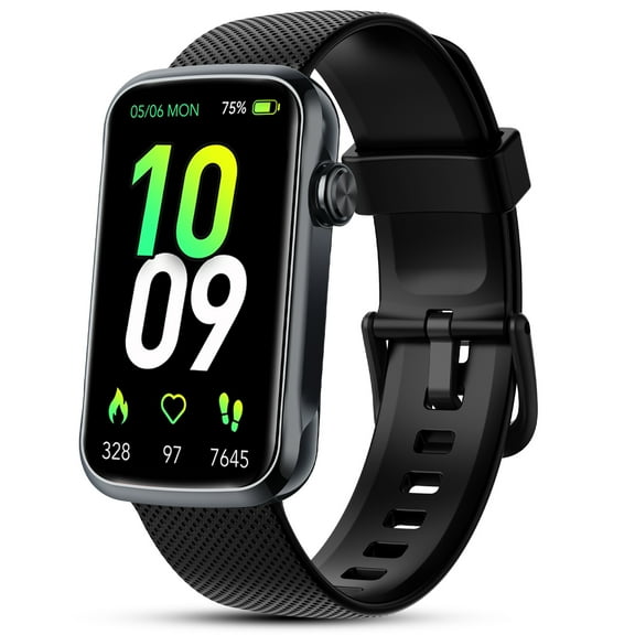1.47" Fitness Tracker, Smartwatch for Women Men with Multiple Sport Modes Step Counter, Bluetooth Calls (Make/Answer), IP68 Waterproof, Fitness Tracker Compatible with Android and iPhone, Black