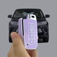 thumbnail image 4 of Key Fob Cover Compatible with Toyota Highlander Camry RAV4 Corolla Tocoma Tundra 4Runner Sequoia Keychain Case Holder Protector,Purple, 4 of 7