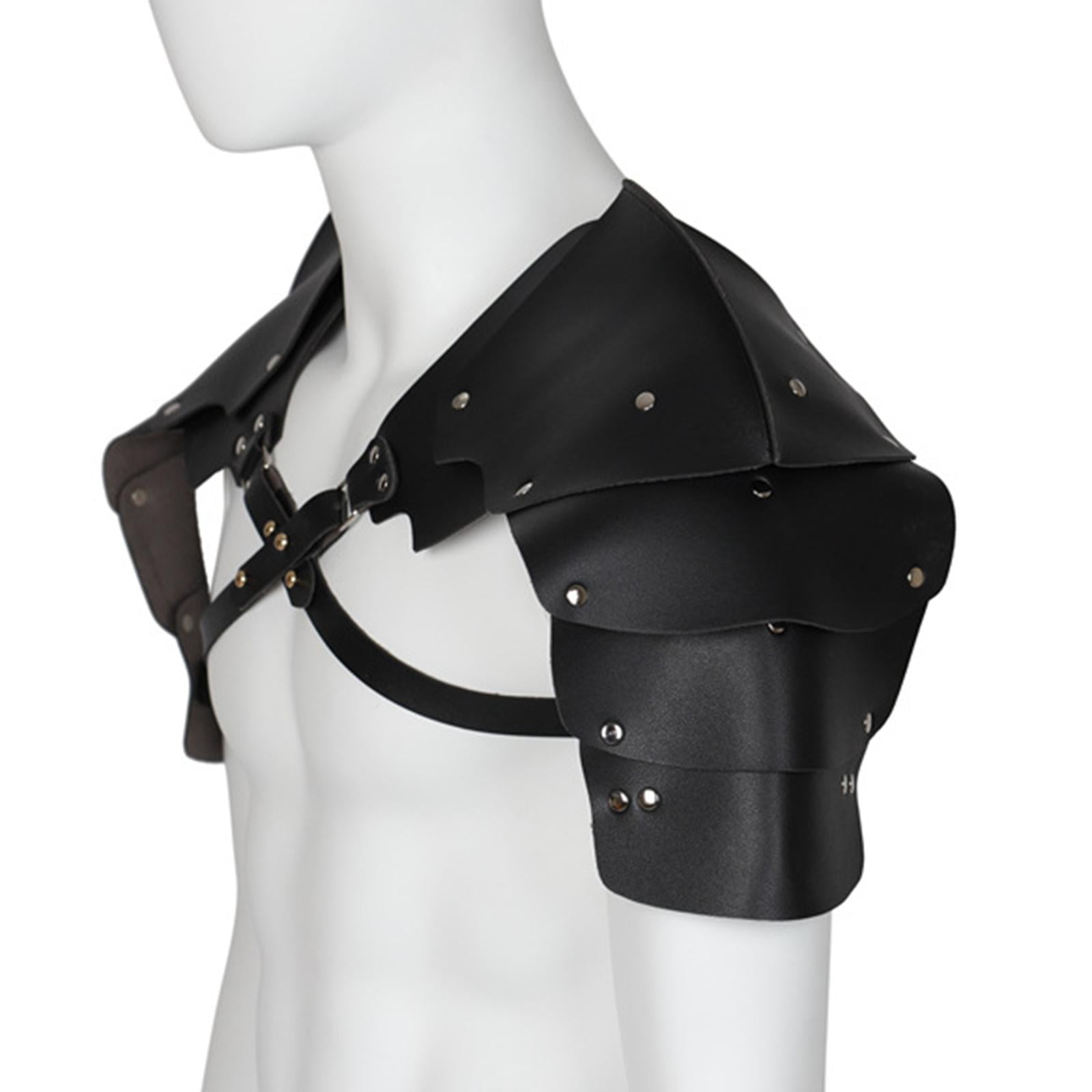 Men Shoulder Pauldron Resizable Medieval Steampunk Knight Chest Harness