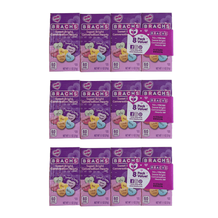Brach's Sweet Bright Tiny Conversation Hearts Boxes, 24 pack, 1.1 oz per Box