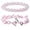 Pink-Rose Quartz, variant on 2Pcs Butterfly Bracelets for Women Healing Crystals Bracelets for Women Natural Gemstone Stretchable Chip Jewelry 8mm Crystal Beaded Bracelet Gift for Birthday