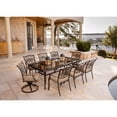thumbnail image 6 of Hanover Traditions 9-Piece Dining Set in Tan with Extra Large Glass-Top Dining Table, 6 of 14