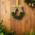 thumbnail image 6 of Yucurem 1 Pieces Christmas Kitchen Cabinet Wreath, Mini Vintage Kitchen Wreaths with Bow, Pine Cone & Red Berry for Xmas Window Indoor Chair Fireplace Porch Decor, 5 Inch, 6 of 7