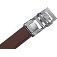 thumbnail image 5 of Marshal Men's Genuine Leather Ratchet Dress Belt With Automatic Buckle Tan Buckle6, 46", 5 of 9