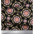 thumbnail image 3 of Soimoi Polyester Crepe Fabric Floral Mandala Decor Fabric Printed Yard 42 Inch Wide, 3 of 3