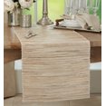 thumbnail image 3 of Saro Lifestyle Melaya Collection Camino De Mesa Tejido Brillante Nubby, 14.0 X 54.0 In, Natural, 3 of 5