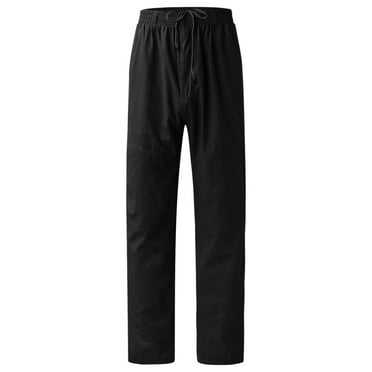 LEEy-World Mens Cargo Pants Mens Pants Fashion Joggers Mens Cargo Pants SweatPants Casual Workout Chino Pants Drawstring 6 Pockets Black,4XL