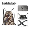 thumbnail image 4 of Xecao Vector Butterflies Pattern Sports Drawstring Backpack - String Swim Gym Bag with Wet Proof Pocket for Women&Men-Medium, 4 of 6