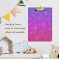 thumbnail image 5 of FMSHPON Fun Purple Pink Glitter Clipboard Hardboard Wood Nursing Clip Board and Pull for Standard A4 Letter 13x9 inches, 5 of 5