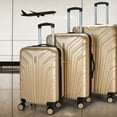 thumbnail image 3 of BADGLEY MISCHKA Wonder 3 Piece Expandable Luggage Set (Gold), 3 of 7