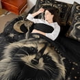 thumbnail image 4 of jejeloiu Kawaii Raccoon 7 Pieces Bedding Comforter Set,Jungle Animals Full Bedding Set For Boys Kids Reversible, 4 of 8