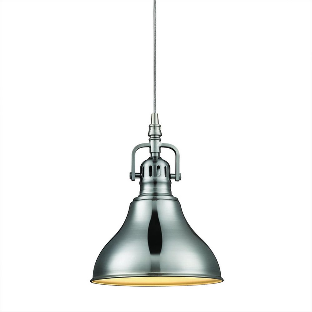 Globe Electric 2 in 1 Plug in or Hardwire Brushed Nickel Metallic 1