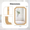 thumbnail image 2 of Costway Rounded Corner Arch Wall Mirror 35.5" x 23.5" Farmhouse Rectangle Decorative Mirror, 2 of 9