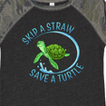 thumbnail image 4 of Inktastic Skip a Straw Save a Turtle with Cute Green Sea Turtle Boys or Girls Toddler T-Shirt, 4 of 5