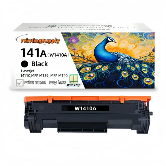 1-Pack 141A (W1410A) Black Toner Cartridge for HP 141A (W1410A) with Chip Compatible with HP LaserJet M110, M110w, M111, M111w, M110a, M140, M140w, MFP M139, M139, M139w