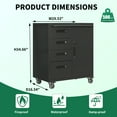 thumbnail image 3 of IKIMI Metal Storage Cabinet with 4 Drawers&1 Door,Rolling Tool Cabinets with lockable door, Assembly Required, 3 of 9