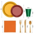 thumbnail image 3 of Exquisite 350 Piece Thanksgiving Paper Party Plates & Tableware Dinnerware Set, 3 of 9