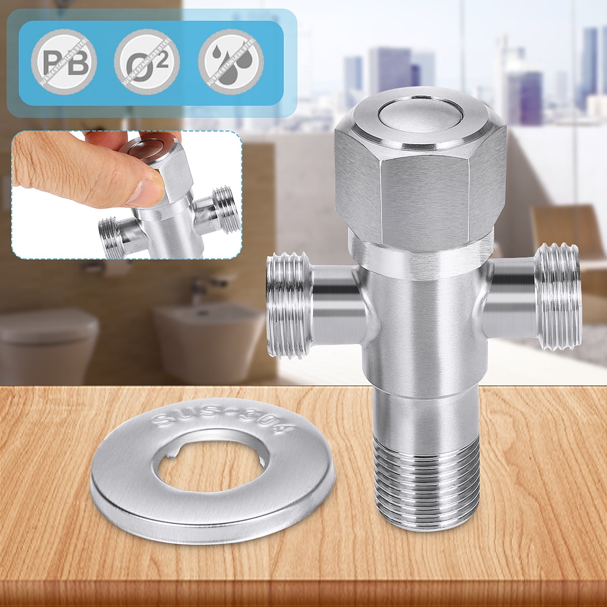 Faucet Triangle Valve Kitchen Bathroom Hot And Cold Water Faucet Check