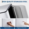 thumbnail image 3 of Dual Compartment Stainless Steel Trash & Recycling Bin – 16 Gallon (2 x 8 Gal), Step Pedal, Removable Inner Buckets, Double Lids, Odor Control, for Kitchen, Home, Office, 3 of 15
