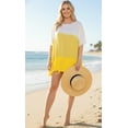 thumbnail image 5 of HAPPY BAY Women's Loose Bathing Suit Swimwear Cover Ups 1X-2X Lemon Glacier_AC300, 5 of 5