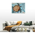 thumbnail image 5 of Sea Turtle Wall Art Turtle Pictures Wall Decor Ocean Blue Bathroom Pictures for Wall Ocean Turtle Painting God Says You Are Canvas Prints Framed Modern Artwork Home Bedroom Living Room Decor 16"x12", 5 of 6