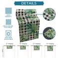 thumbnail image 6 of Green Monstera Leaves Table Runner 90 Inches, Black Check Tropical Summer Botanical Bed Runner Dresser Scarves Tabletop for Indoor Outdoor Parties/Ceremony/Banquet, 13" x 90", 6 of 9