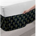 thumbnail image 2 of Exotic Bed Skirt, Palm Tree Silhouettes Ornamental Island Botany, Elastic Bedskirt Dust Ruffle Wrap Around for Bedding Decor, 4 Sizes, Charcoal Grey Khaki, by Ambesonne, 2 of 2