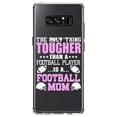 thumbnail image 1 of DistinctInk Clear Shockproof Hybrid Case for Samsung Galaxy Note 8 - TPU Bumper Acrylic Back Tempered Glass Screen Protector - Football Mom Only Thing Tougher than Player, 1 of 5