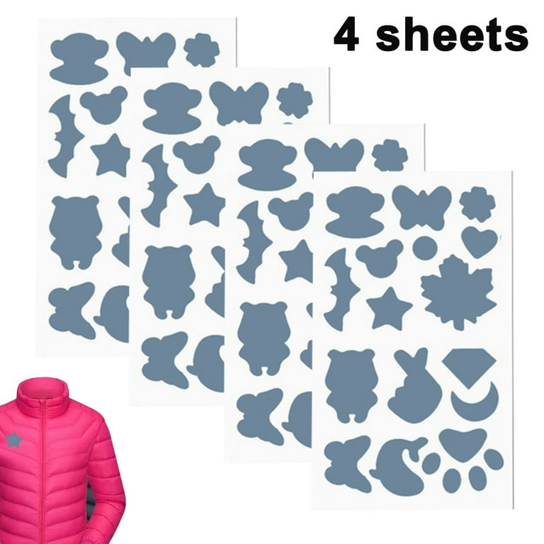 4 Sheets Repair Patches Down Jacket Black Nylon Fabric Patch Winter Self  Adhesive Nylon Patch Different Size and Shapes Clothing Repair Patch Kit  for