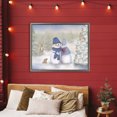 thumbnail image 2 of Stupell Industries Snow In Love Snowman Couple Gray Framed Floater Canvas Wall Art, design by Lynn Kellan, 25 x 31, 2 of 9