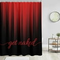thumbnail image 2 of Red and Black Shower Curtain Modern Ombre Funny Adult Mens Gothic Bright Decorative Abstract Cool Extra Long Large XL Home Bathroom Decor Bathtub Set with 12 Hooks, 72x84, Gradient, 2 of 6
