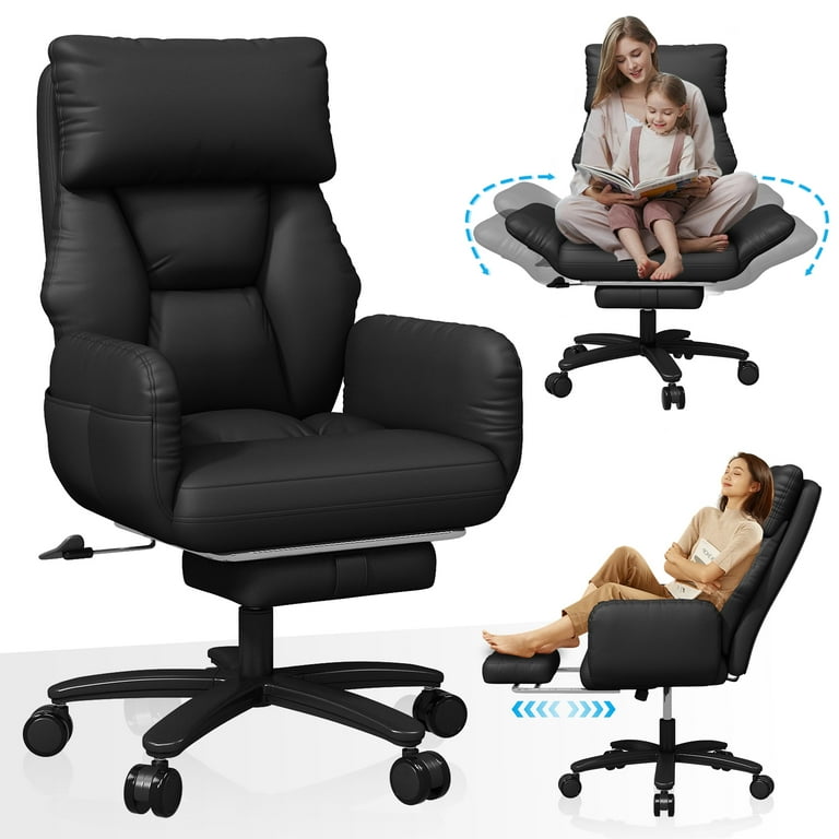 HomeZeer 500lbs Capacity Cross Legged Office Chair, Big and Tall